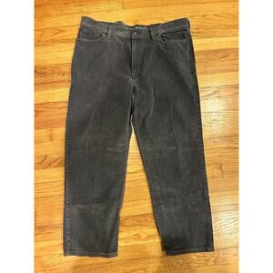 Land's End Men's Size 40 Dark Brown Corduroy Pant Warm Cozy Winter Casual